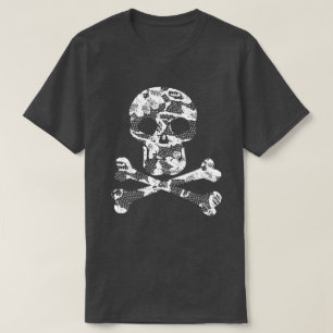 Camiseta Lace Pattern Skull and Crossbones T-Shirt