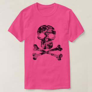 Camiseta Lace Pattern Skull and Crossbones T-Shirt