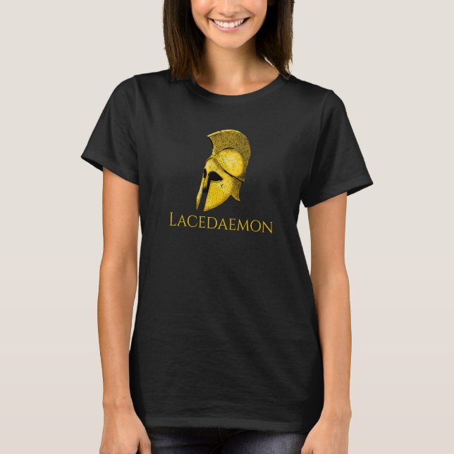Camiseta Lacedaemon Antiga História Militar Grega Esparta (Frente)