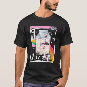 Camiseta Lacete Arco-Íris Japão Estilo 80S Otaku Anime Va