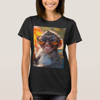 Camiseta Lächelnder Affe mit Sonnenbrille