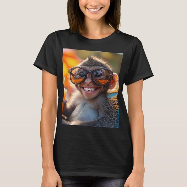 Camiseta Lächelnder Affe mit Sonnenbrille (Frente)
