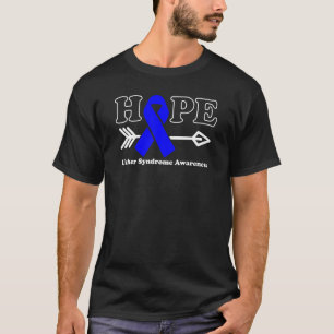 Camiseta Laço Azul de Conscientização da Síndrome da Espera
