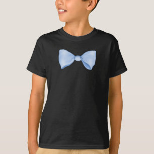 Camiseta Laço azul pequeno bonito