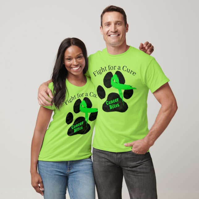 Camiseta Laço com Pegada de Pata para Conscientização do Li (Unissex)