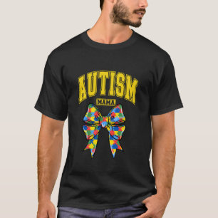 Camiseta Laço coquete consciência do autismo mamãe