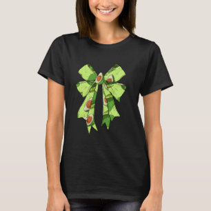 Camiseta Laço Coquete de Abacate para Mulheres Meninas Abac