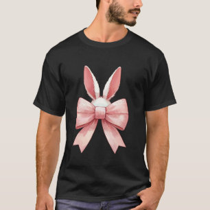 Camiseta Laço Coquete de Orelhas de Coelho Dia Feliz de Pás