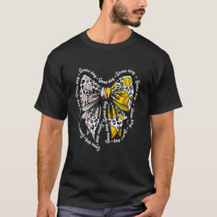 Camiseta Laço Coquete Jogo de Dia de Beisebol Softbol Coraç