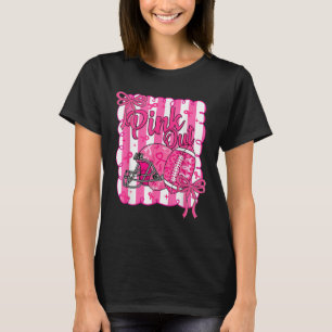 Camiseta Laço Coquete Rosa Contra o Futebol Câncer de Mama