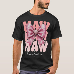 Camiseta Laço Coquete Rosa Fofa Vovó Dia das Mães