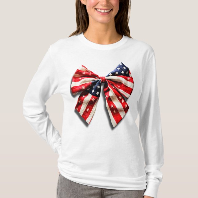 Camiseta Laço da Bandeira Americana (Frente)