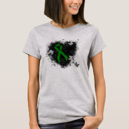 Camiseta Laço de Consciencialização Verde Grunge