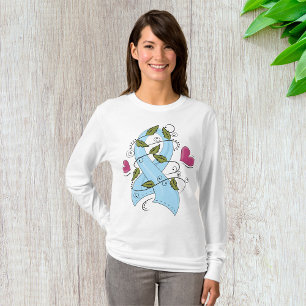 Camiseta Laço de Conscientização Azul Claro de Apoio e Espe