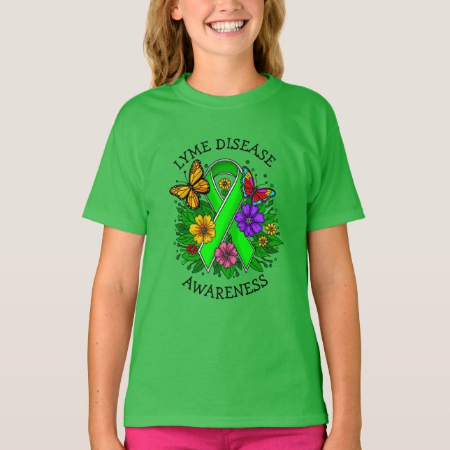 Camiseta Laço de Conscientização da Doença de Lyme (Frente)