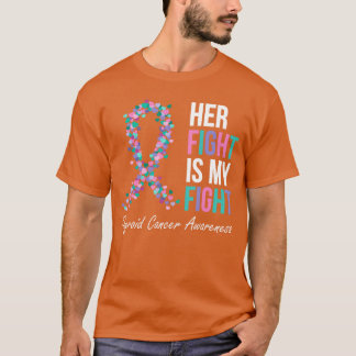 Camiseta Laço de Conscientização da Tireoide Sua Luta É Min