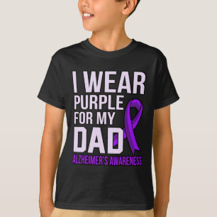Camiseta Laço de Conscientização do Alzheimer do Papai Roxo