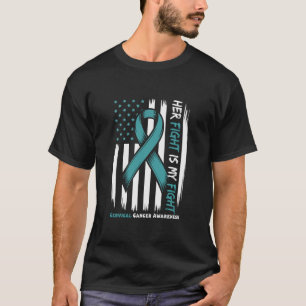 Camiseta Laço de Conscientização do Câncer Cervical, Famíli