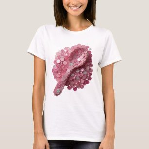Camiseta Laço de conscientização do câncer de mama Snappy S