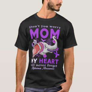 Camiseta Laço de Conscientização Meu Coração Nunca Esquecer