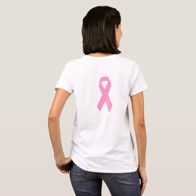Camiseta Laço de Conscientização Rosa (Parte Traseira Completa)