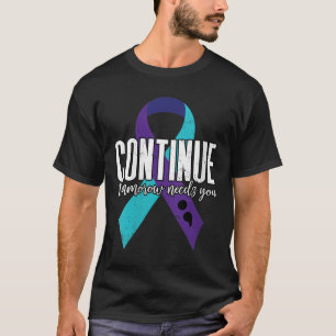 Camiseta Laço de Conscientização sobre Suicídio Feminino Co
