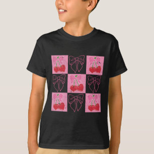 Camiseta Laço de Fita Coquete Cereja Marcada Rosa do Vale