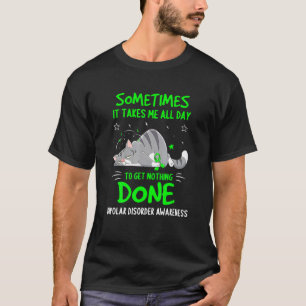 Camiseta Laço de Gato de Conscientização do Transtorno Bipo