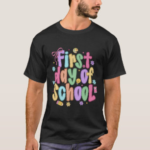 Camiseta Laço de Primeiro Dia de Aula Coquette Pré Ck para