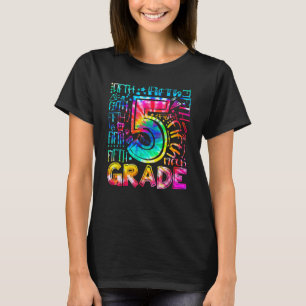 Camiseta Laço de quinto ano Dye de volta à escola 5ª série