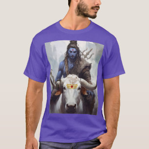 Camiseta Laço Divino Senhor Shiva e Menina Artística Nandi