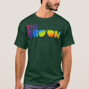 Camiseta Laço do Noivo Tinge Dye Óculos Legais Divertida Fe