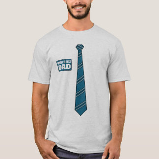 Camiseta Laço do Tag do pai dos mundos azul legal do melhor