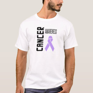 Camiseta Laço Lavanda de Conscientização do Câncer (todos o