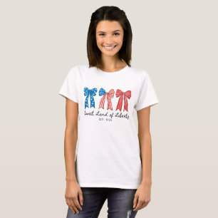 Camiseta Laço Patriótico de 4 de Julho 