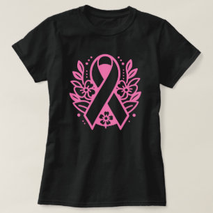 Camiseta Laço Rosa de Conscientização do Câncer de Mama