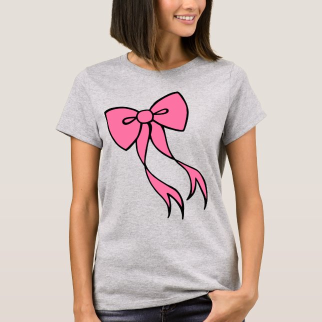 Camiseta Laço Rosa Grande (Frente)