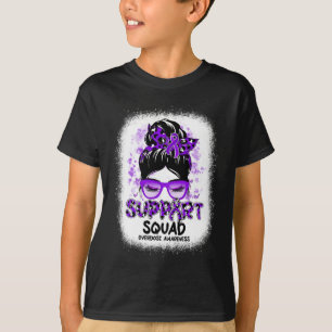 Camiseta Laço Roxo Borboleta Bun Desarrumado da Equipe Over