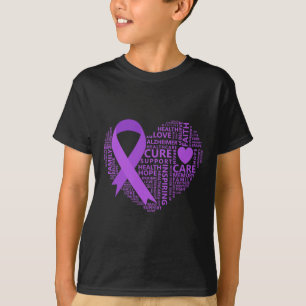 Camiseta Laço Roxo Coração de Conscientização