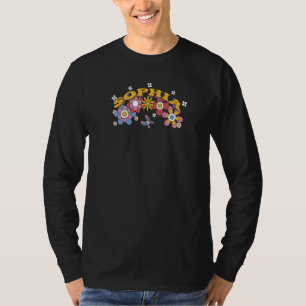 Camiseta Laço Tie Dye Flor Groovy Sophia Flor Hippie Sophia