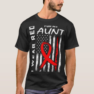 Camiseta Laço Vermelho Para a Consciência da Doença Cardíac