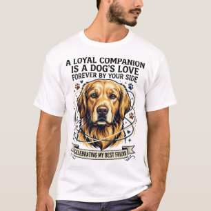 Camiseta LaçoIrompível Amante de Cachorro Golden Retriever 