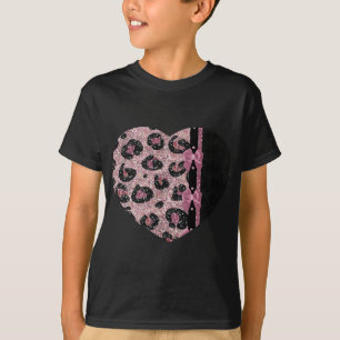 Camiseta Laços de Fita Estampa de Leopardo Rosa RAB Rockabi