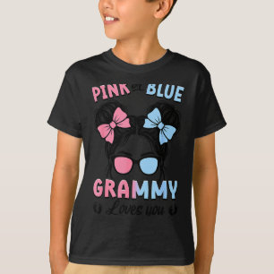 Camiseta Laços de Revelação do Sexo da Vovó Ama Você Rosa o