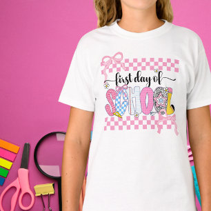 Camiseta Lacre Préppy para o Primeiro Dia de Aula Xadrez Co