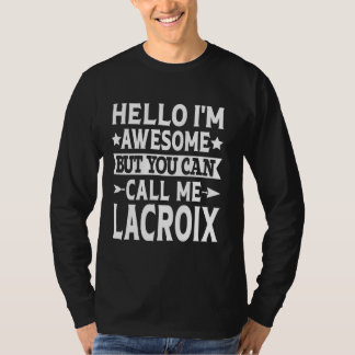 Camiseta Lacroix Surname Me Chame de Sobrenome da Família L