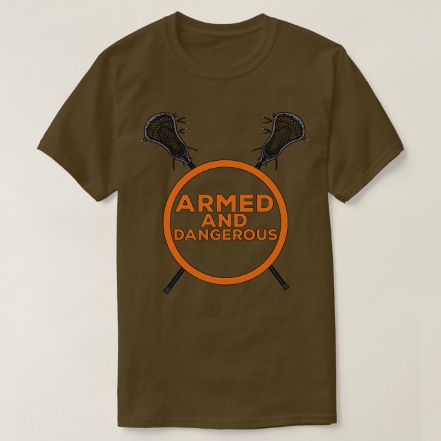 Camiseta Lacrosse Armada E Perigosa (Frente do Design)