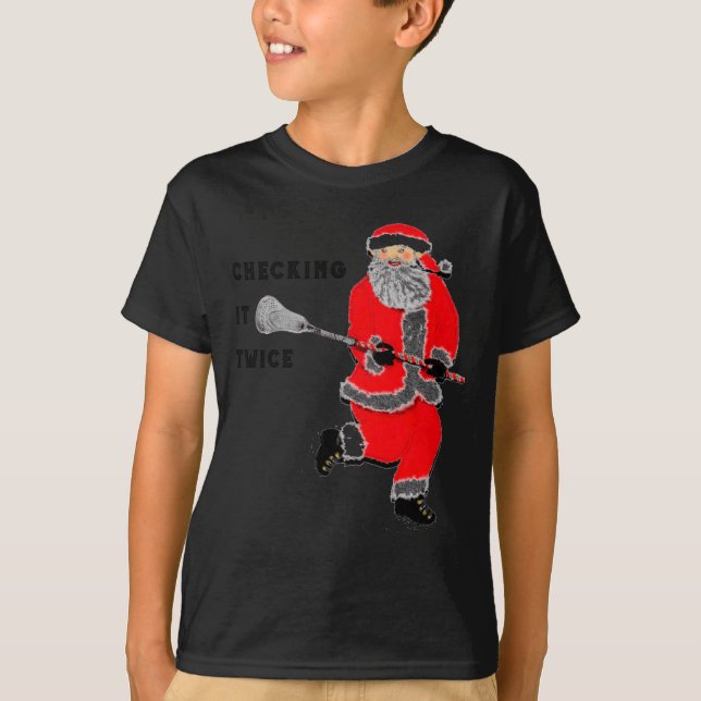 Camiseta Lacrosse Christmas  (Frente)