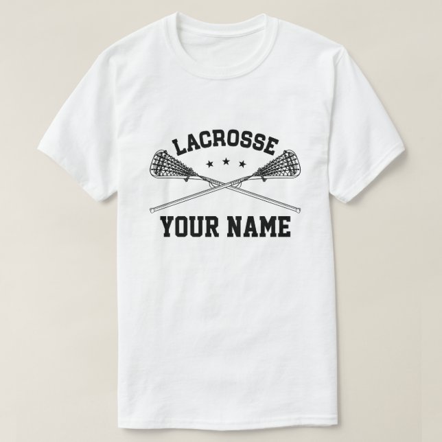 Camiseta Lacrosse conhecido feito sob encomenda (Frente do Design)