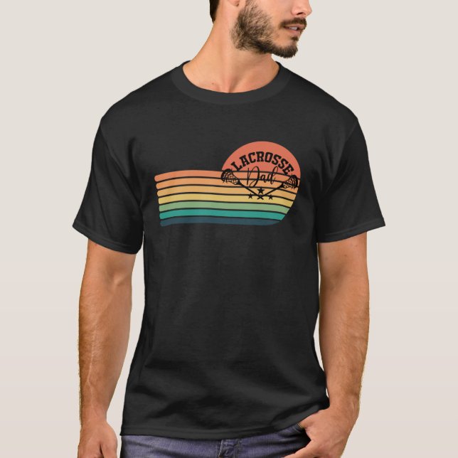 Camiseta Lacrosse Dad Sunset Rainbow (Frente)